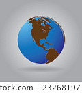 Globe icon with smooth vector shadows 23268197
