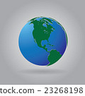 Globe icon with smooth vector shadows 23268198