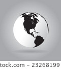 Globe icon with smooth vector shadows 23268199