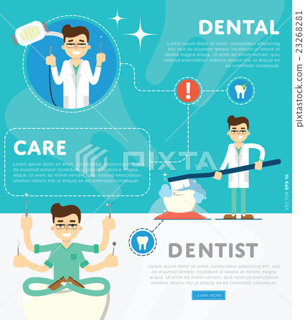 Set of dental infographics Set of dental infographics 23268281