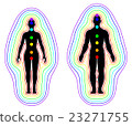 Aura and chakras on white background illustration 23271755