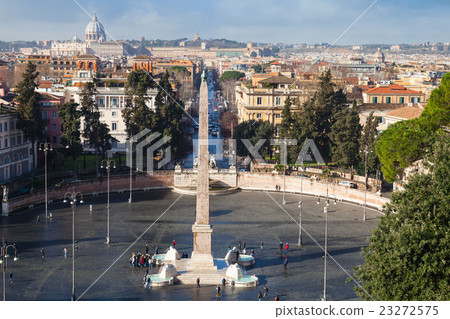 Rome, Italy cityscape. Piazza del Popolo Rome, Italy cityscape. Piazza del Popolo 23272575