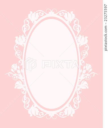 oval frame among rose flowers vector design - Stock Illustration ...