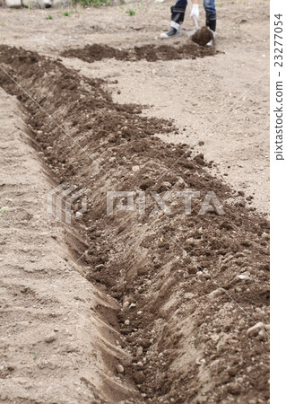 Living in the countryside, raising the soil in the vegetable garden Living in the countryside, raising the soil in the vegetable garden 23277054