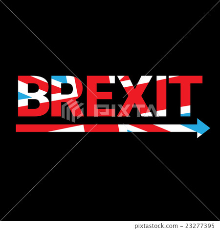 Brexit Text Isolated. United Kingdom Exit - Stock Illustration ...