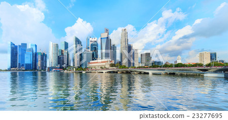 central Singapore skyline. Financial towers and central Singapore skyline. Financial towers and 23277695