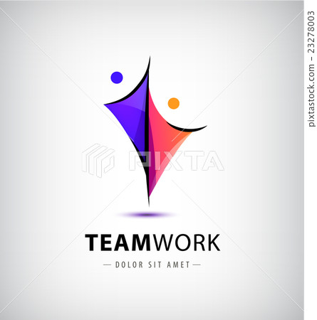 vector abstract stylized family of 2, team lead 23278003