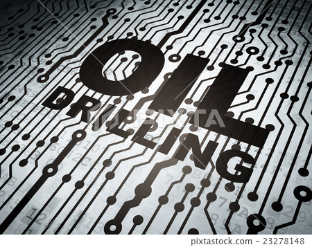 Industry concept: circuit board with Oil Drilling Industry concept: circuit board with Oil Drilling 23278148