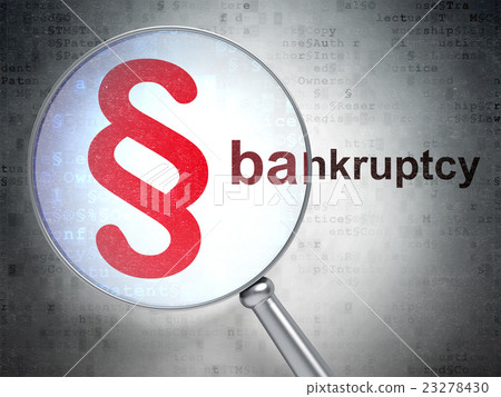 Law concept: Paragraph and Bankruptcy with optical 23278430