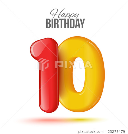 birthday. Greeting card with numbers. 23278479