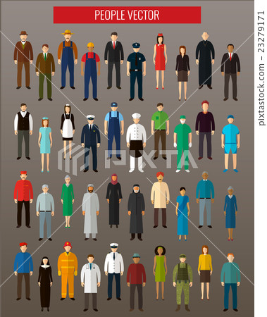 People avatar icons. People Flat Icons. Vector 23279171