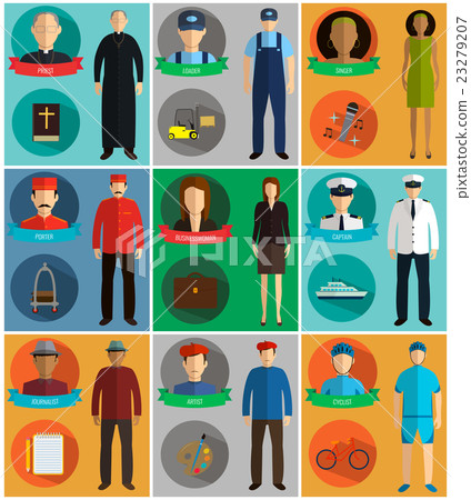 Professions Vector Flat Icons. 23279207