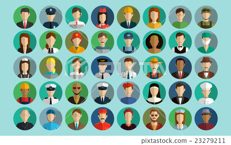 Professions Vector Flat Icons. 23279211