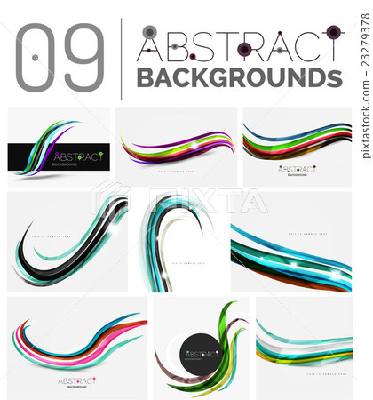 Pack of vector abstract backgrounds - Stock Illustration [23279378] - PIXTA