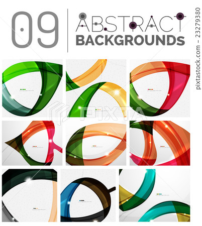 Pack of vector abstract backgrounds - Stock Illustration [23279380] - PIXTA
