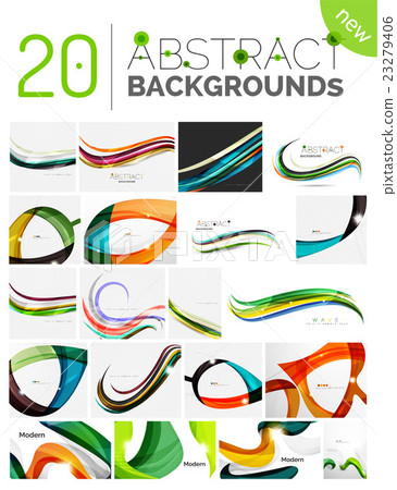 Pack of vector abstract backgrounds - Stock Illustration [23279406] - PIXTA