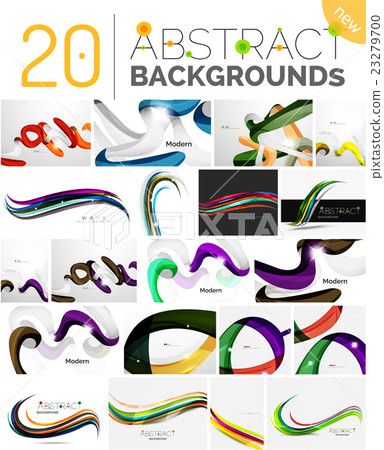 Pack of vector abstract backgrounds - Stock Illustration [23279700] - PIXTA