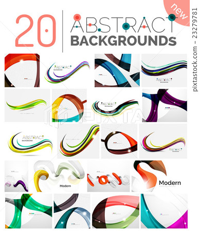 Pack of vector abstract backgrounds - Stock Illustration [23279781] - PIXTA