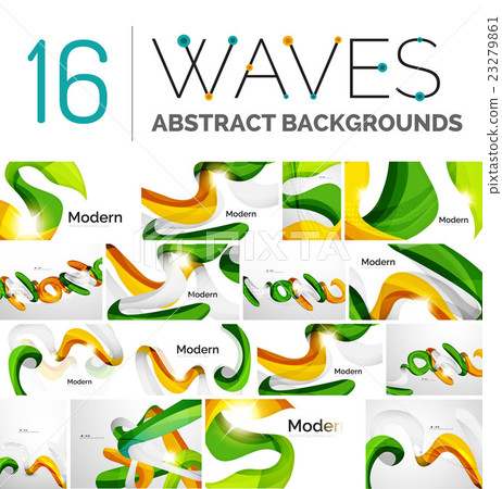Pack of vector abstract backgrounds - Stock Illustration [23279861] - PIXTA