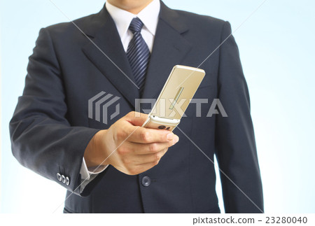 A businessman with a garage A businessman with a garage 23280040