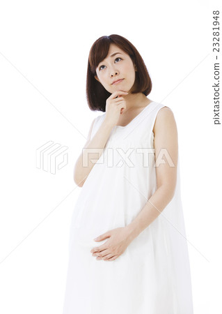 Pregnant woman pregnant women smile middle middle person personality maternity age old birth white back 23281948
