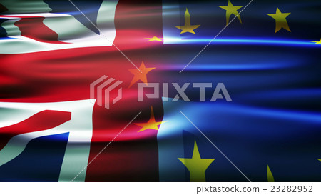 Flags of the United Kingdom and the European Union 23282952