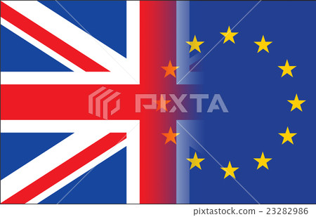 Flags of the United Kingdom and the European Union 23282986