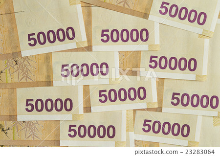50000 Korean won banknotes 50000 Korean won banknotes 23283064