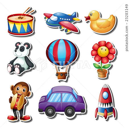 Set of different kind of toys Set of different kind of toys 23283149