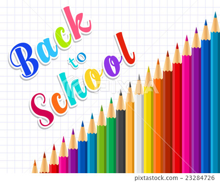 Back to school message on paper Back to school message on paper 23284726