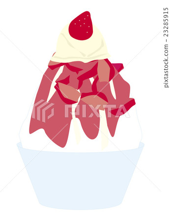 Strawberry shaved ice 23285915