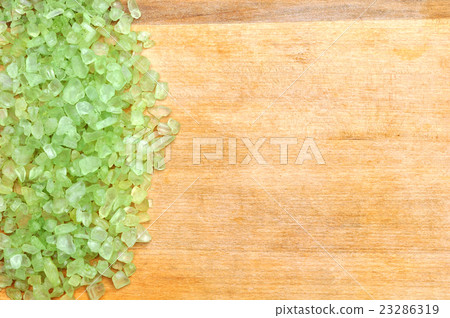 Sea salt on wooden background Sea salt on wooden background 23286319