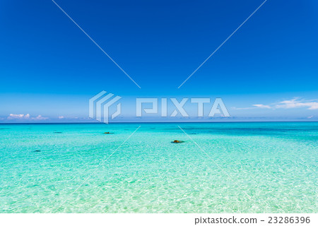 海，藍天，風景。沖繩，日本，亞洲。 23286396