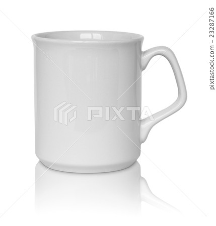 empty white cup isolated on white background empty white cup isolated on white background 23287166