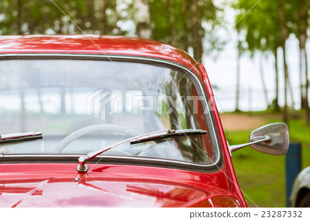 Red Skoda Felicia coupe, retro of Czech automaker 23287332