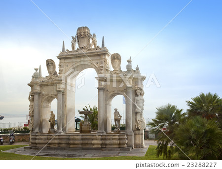 Immacolata Fountain at the seaside in Naples - Ita 23288227