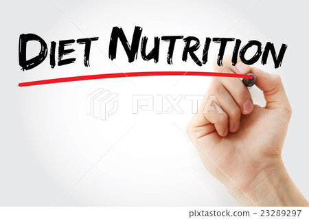Hand writing Diet nutrition with marker Hand writing Diet nutrition with marker 23289297