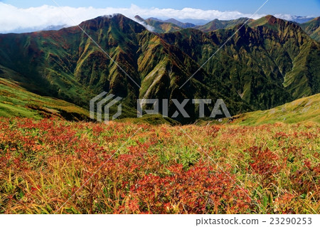 從Mogakura dake附近看到的上越邊境的山脈 23290253