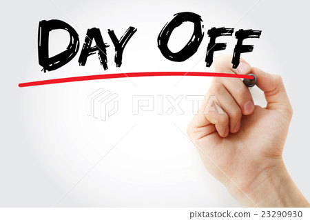 Hand writing Day Off with marker Hand writing Day Off with marker 23290930