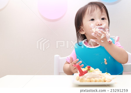 生日快樂（嬰兒蛋糕手抓握寶寶派對寶貝女孩1歲1歲） 23291259