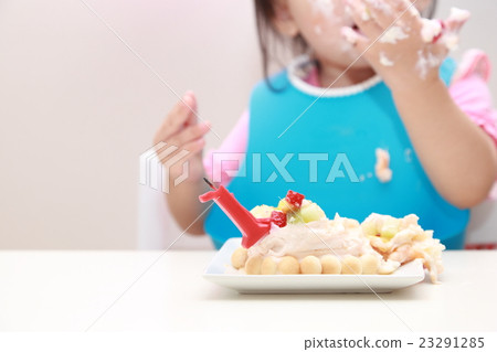 生日快樂（嬰兒蛋糕手抓握寶寶派對寶貝女孩1歲1歲） 23291285