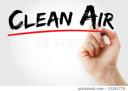 Hand writing Clean Air with marker Hand writing Clean Air with marker 23291778