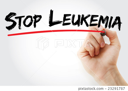 Hand writing Stop Leukemia with marker 23291787