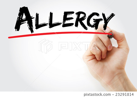 Hand writing Allergy with marker Hand writing Allergy with marker 23291814