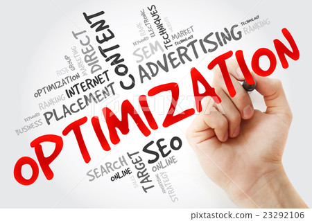 Hand writing OPTIMIZATION word cloud Hand writing OPTIMIZATION word cloud 23292106
