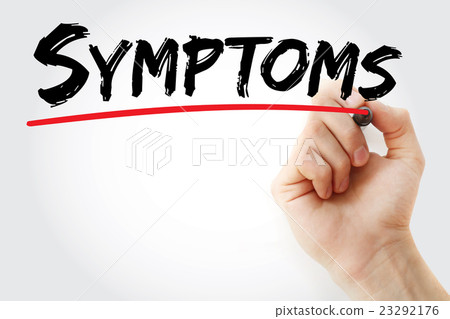 Hand writing Symptoms with marker Hand writing Symptoms with marker 23292176