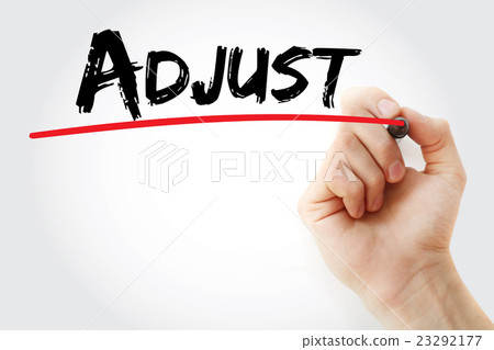 Hand writing Adjust with marker Hand writing Adjust with marker 23292177