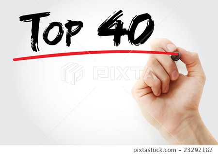 Hand writing Top 40 with marker Hand writing Top 40 with marker 23292182