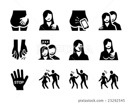 Sexual Harassment Vector Icom 23292545