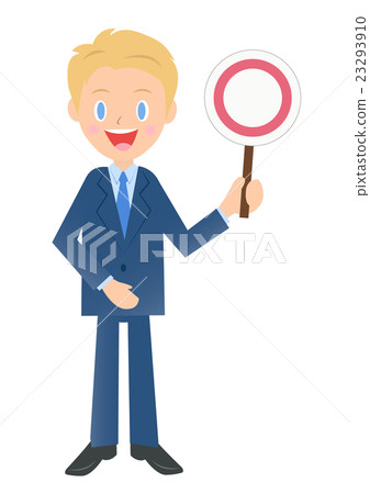 顯示正確答案的商人男性工作者例證材料 顯示正確答案的商人男性工作者例證材料 23293910